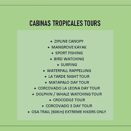 Cabinas Tropicales Puerto Jimenez Bagian luar foto